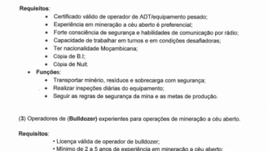 Vagas – 18 Operadores de camiões basculantes articulados (ADT)