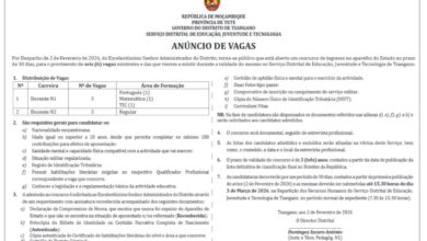 (6) Vagas para Docentes N1 e N2