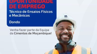 Vaga – Técnico de Ensaios Físicos e Mecânicos – Dondo
