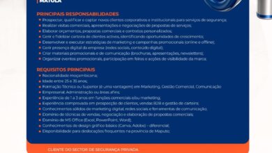 Vaga – Analista Junior de Desenvolvimento de Mercado – Matola