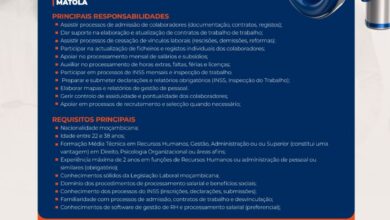 Vaga – Assistente de Operações de RH (Júnior) – (M/F)