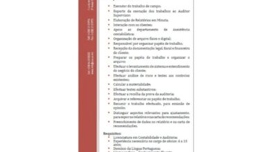 Vaga – Auditor Sénior