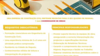 Vaga – Coordenador de Obras