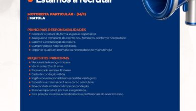 Vaga – MOTORISTA PARTICULAR – (M/F)