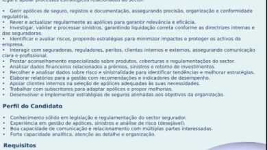Vaga – Oficial de Seguros