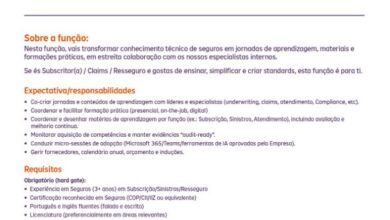 Vaga – Profissional de Seguros para Formação e Desenvolvimento (L&D)