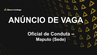 Vaga – Oficial de Conduta – Maputo (Sede)